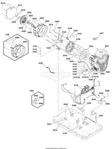 Power Group Diagram and Parts List for 040678-01  Briggs and Stratton Generator